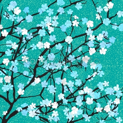 Blue floral print