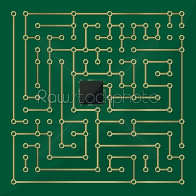 Computer microchip labyrinth