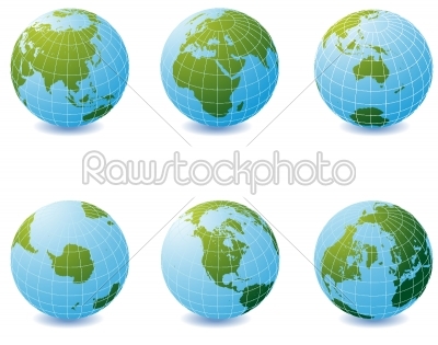 Earth globe icons 