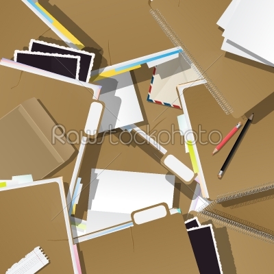Folders pile collage