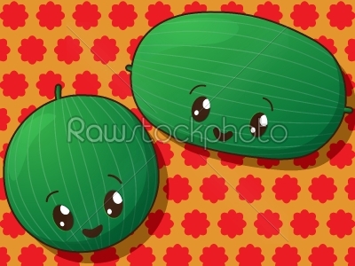 Kawaii  watermelon icons
