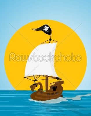 Pirate ship illustration