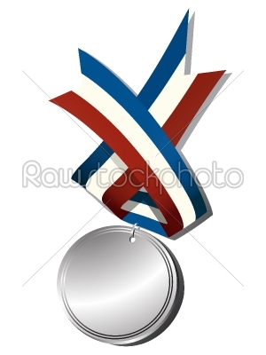 Realistic silver medal