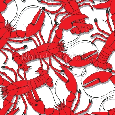 Red lobsters pattern