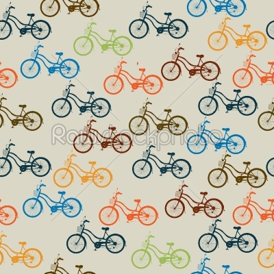 Retro bicycle pattern