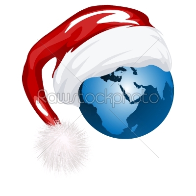 Santa hat and globe