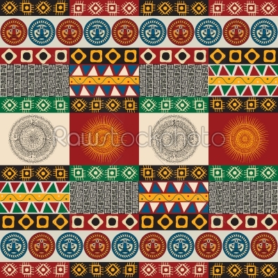 Seamless mayan, aztec pattern