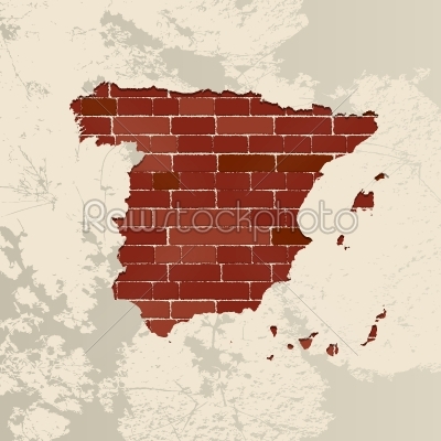 Spain wall map