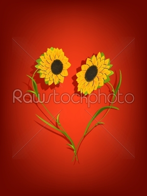 Sunflowers decorative background