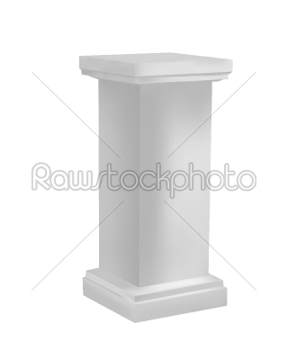 White pedestal