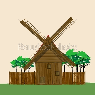 Windmill and garden