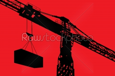 Working crane illustration background