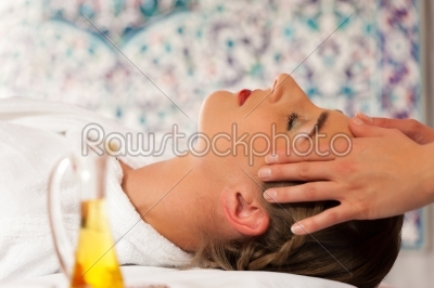 stock photo: wellness  woman getting head massage in spa-Raw Stock Photo ID: 42949