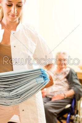 stock photo: young nurse and female senior in nursing home-Raw Stock Photo ID: 45169