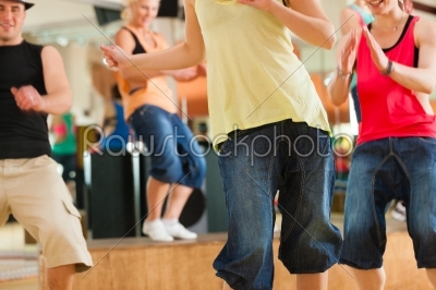 stock photo: zumba or jazzdance  young people dancing in studio-Raw Stock Photo ID: 44108