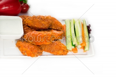 stock photo:  buffalo chicken wings served with pinzimonio-Raw Stock Photo ID: 54900