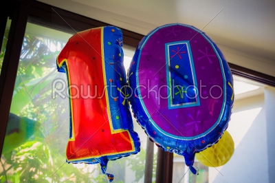stock photo: 10th birthday balloon-Raw Stock Photo ID: 75061
