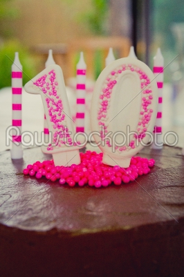 stock photo: 10th birthday cake decoration-Raw Stock Photo ID: 75065