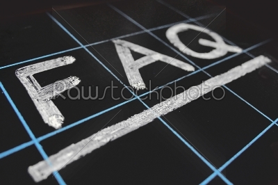 stock photo: abbreviation faq handwritten on black chalkboard-Raw Stock Photo ID: 61259