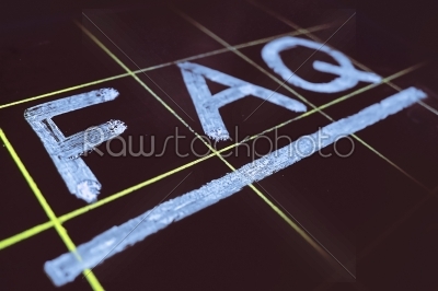 stock photo: abbreviation faq handwritten on black chalkboard-Raw Stock Photo ID: 61260