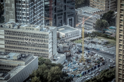 stock photo: aerial view of construction site in tel aviv israel-Raw Stock Photo ID: 75104