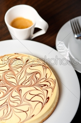 stock photo: cheese cake and espresso coffee-Raw Stock Photo ID: 63713