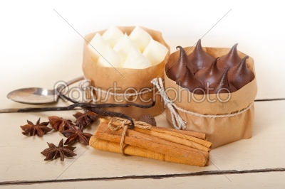 stock photo: chocolate vanilla and spices cream cake dessert -Raw Stock Photo ID: 72896