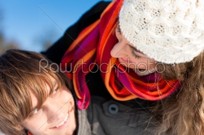 stock photo: couple having a winter walk-Raw Stock Photo ID: 52154