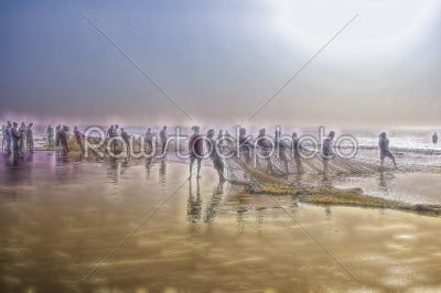stock photo: fishermen cathing fish in early morning time after whole night f-Raw Stock Photo ID: 75357
