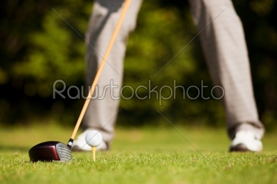 stock photo: golf teeing-Raw Stock Photo ID: 50934