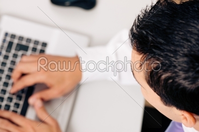 stock photo: man typing computer keyboard-Raw Stock Photo ID: 51122