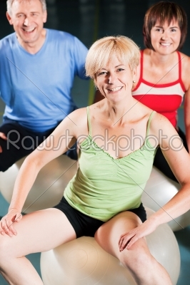 stock photo: people in gym on exercise ball-Raw Stock Photo ID: 50877