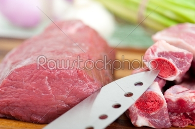stock photo: raw beef and pork ribs-Raw Stock Photo ID: 64330