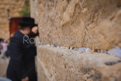 stock photo: religious orthodox jew praying at the western wall in the old ci-Raw Stock Photo ID: 75059