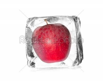 apple in ice cube