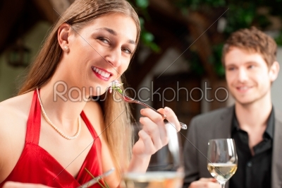 Attractive Female Eating Food