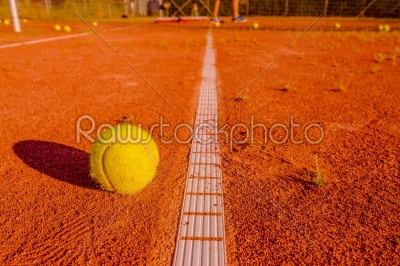 Ball at a tennis training session