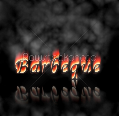 Barbeque Text On Fire