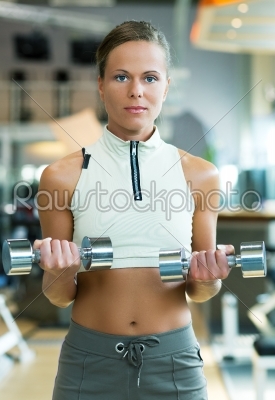 Beautiful girl working out