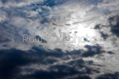 blue sky with clouds closeup