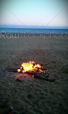 Bonfire on a Beach