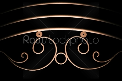 brown fence ornamental elements on black background