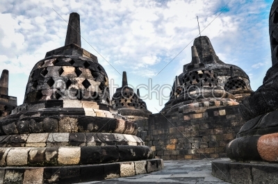 Buddist temple Borobudur UNESCO World Heritage complex in Yogjak