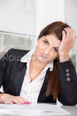 business woman at home in suit