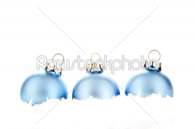 christmas balls blue