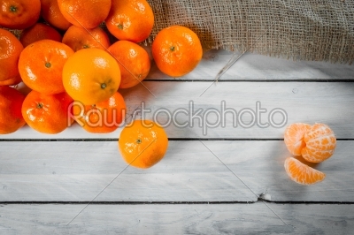 Clementines on a table