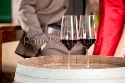 Close-up of Two Glass of Wine