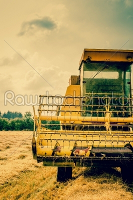 Close-up photo of a harvester