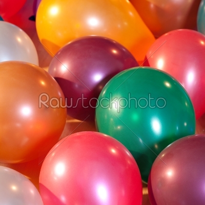 Colorful balloons at a party 