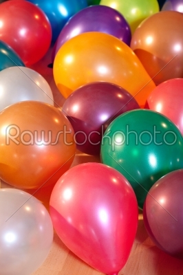 Colorful balloons at a party 